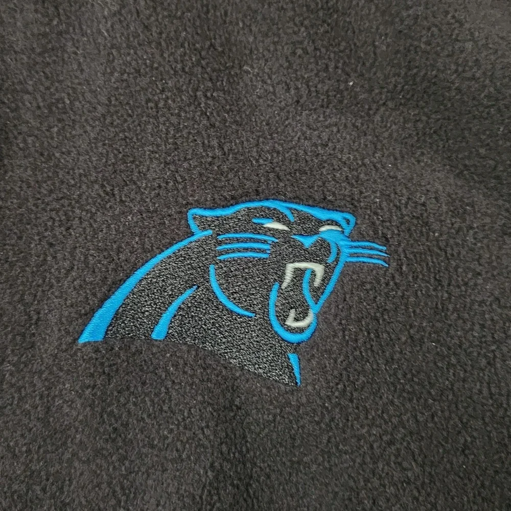NFL Team‎ Apparel Carolina Panthers Fleece Vest Mens Medium Black NWT